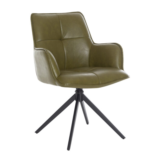 Harley Dining Chair Green PU | Assembly Required