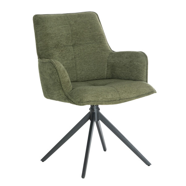 Harley Dining Chair Green Fabric | Assembly Required
