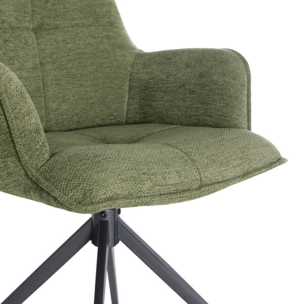 Harley Dining Chair Green Fabric | Assembly Required