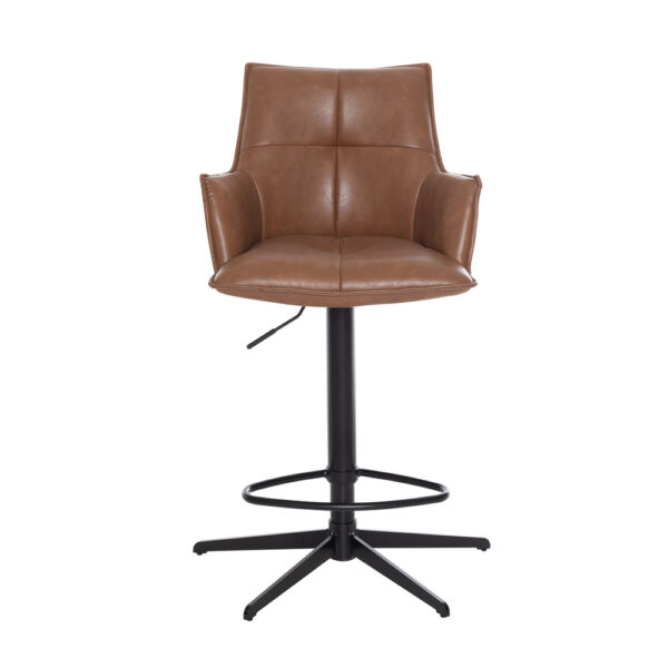 Harley Bar Stool Tan PU | Assembly Required