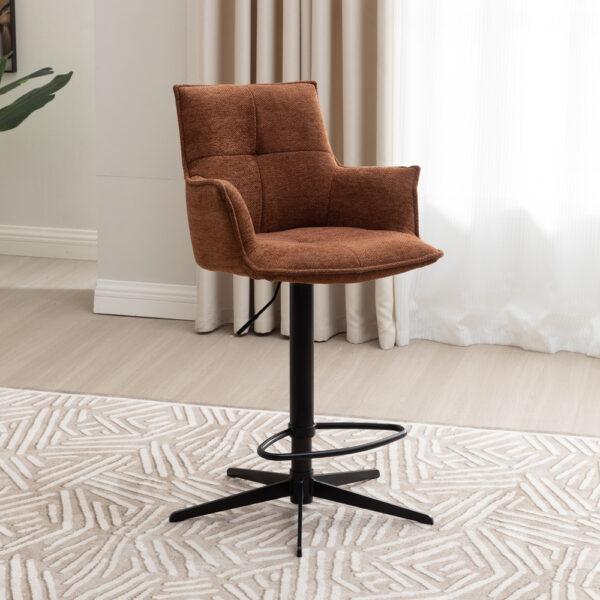 Harley Bar Stool Tan Fabric | Assembly Required