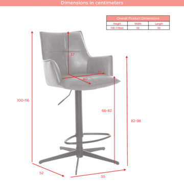 Harley Bar Stool Tan Fabric