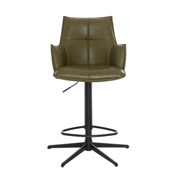 Harley Bar Stool Green PU | Assembly Required