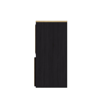 Bengal Black 2×2 Shelf Storage Cube | Oak Finish