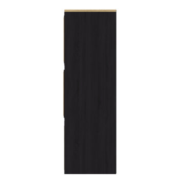 Bengal Black 3×3 Shelf Storage Cube | Oak Finish