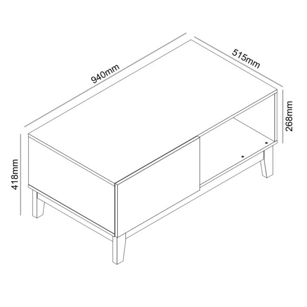 Cantello Coffee Table - Walnut | Assembly Required