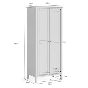 Ashdale Warm Oak Full Hanging Wardrobe