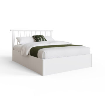 Henway White 5′ King Size Spindle Ottoman Bed