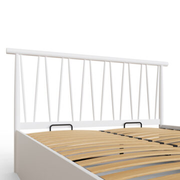 Henway White 5′ King Size Spindle Ottoman Bed