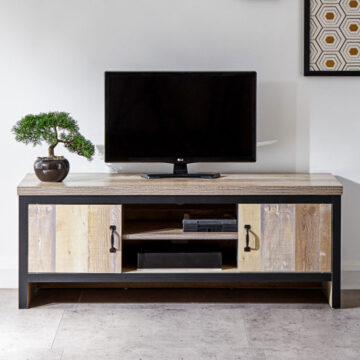 Fenway 2 Door TV Unit - Natural | Assembly Required