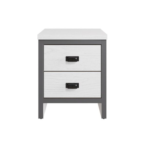 Fenway 2 Drawer Bedside Table - White | Assembly Required