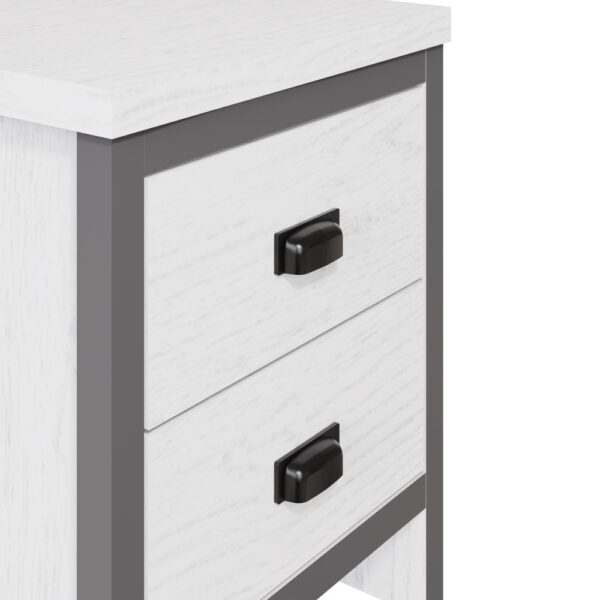 Fenway 2 Drawer Bedside Table - White | Assembly Required