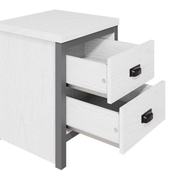 Fenway 2 Drawer Bedside Table - White | Assembly Required