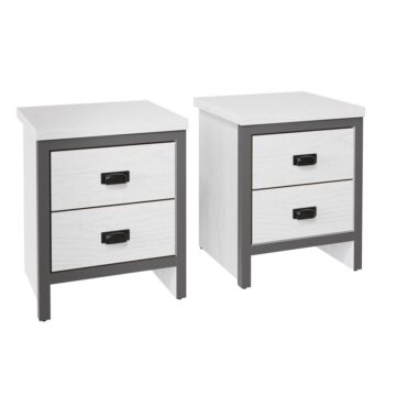 Fenway 2 Drawer Bedside Table Pair