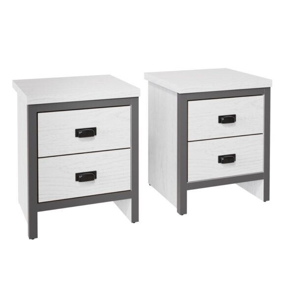 Fenway 2 Drawer Bedside Table Pair