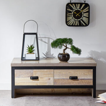 Fenway 2 Drawer Coffee Table - Oak | Assembly Required