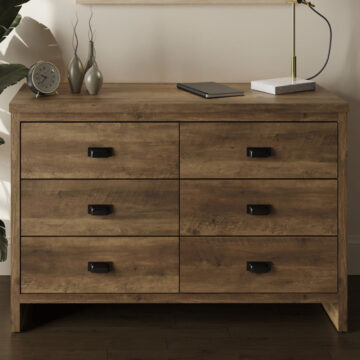 Fenway 3+3 Drawer Chest - Oak | Assembly Required