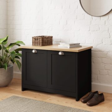 Fife Black Shoe Storage