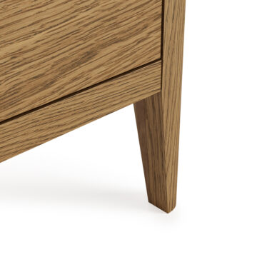 Dover Oak 2 Drawer Bedside Cabinet | Assembled