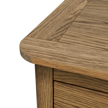 Dover Oak 2 Drawer Bedside Cabinet | Assembled