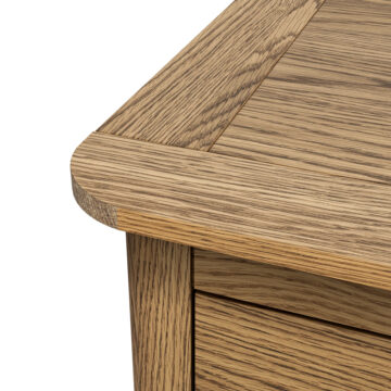 Dover Oak 5 Drawer Tallboy | Assembled