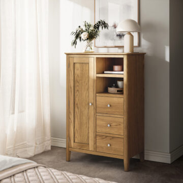 Dover Oak Combi Wardrobe | Assembled