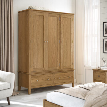 Dover Oak Triple Wardrobe