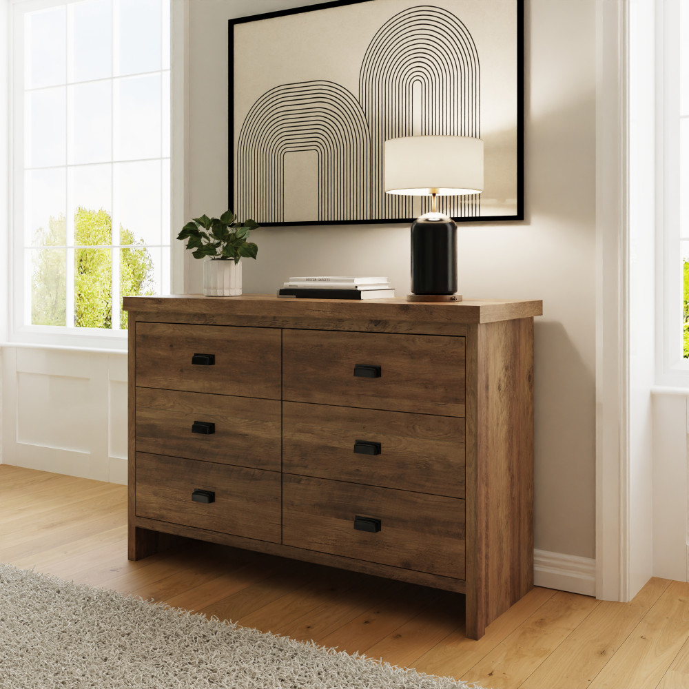 Fenway 6 Drawer Chest | Oak Finish