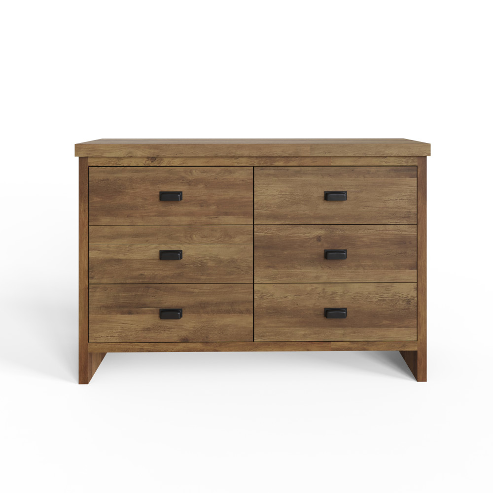 Fenway 6 Drawer Chest | Oak Finish