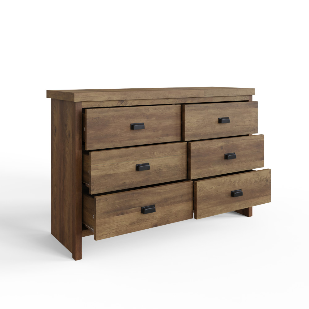 Fenway 6 Drawer Chest | Oak Finish