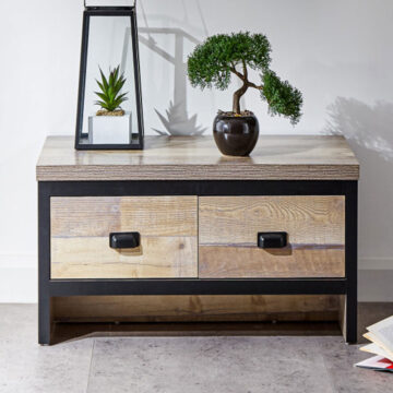 Fenway 2 Drawer Coffee Table | Oak Finish