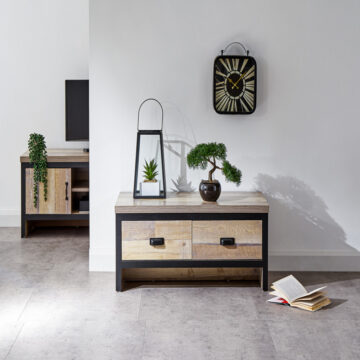 Fenway 2 Drawer Coffee Table | Oak Finish