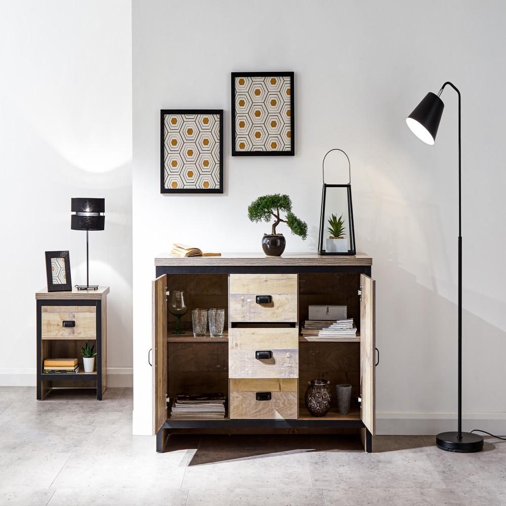 Fenway Natural 2 Door Sideboard with Drawers