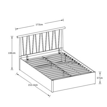 Henway White 5′ King Size Spindle Ottoman Bed