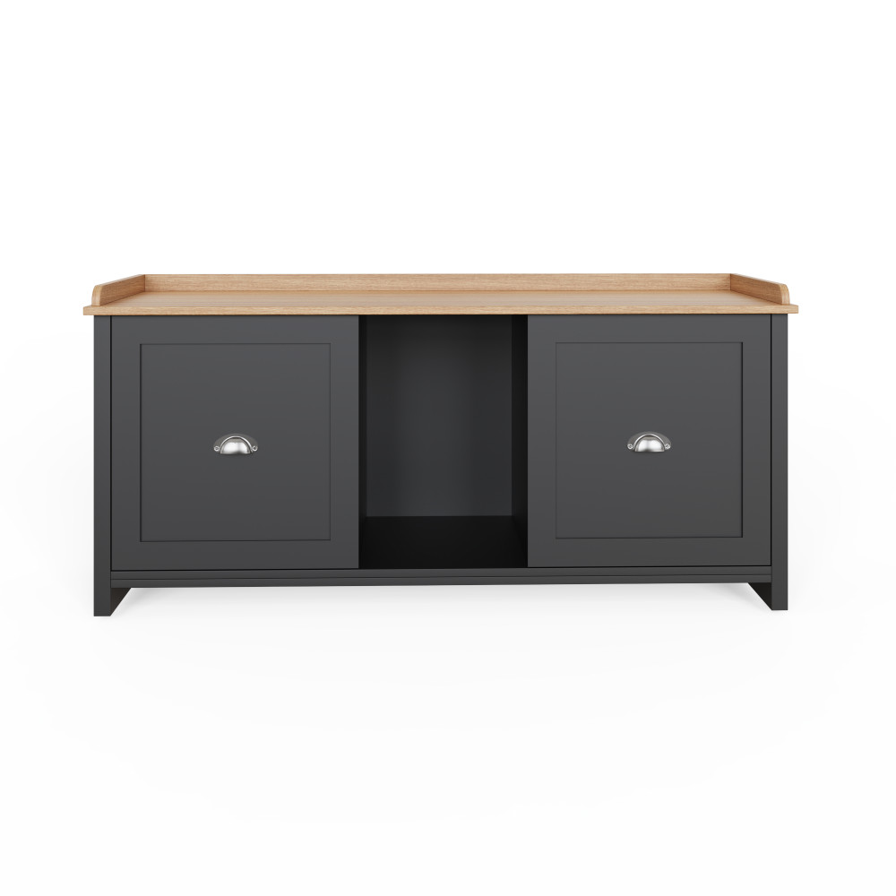 Fife Black 2 Door Shoe Bench