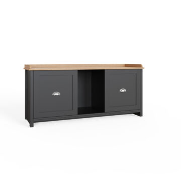 Fife Black 2 Door Shoe Bench