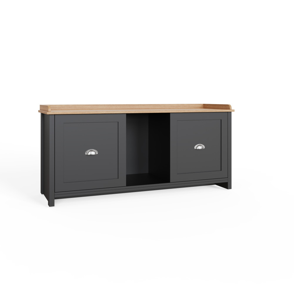 Fife Black 2 Door Shoe Bench