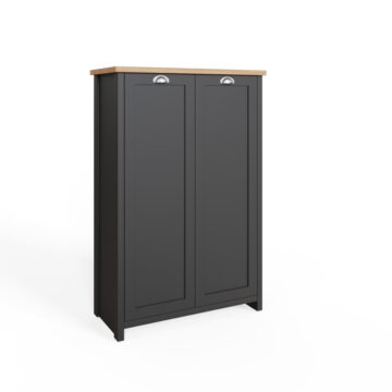 Fife Black 2 Door Shoe Cabinet