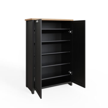 Fife Black 2 Door Shoe Cabinet