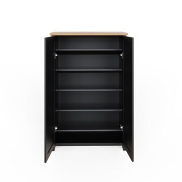 Fife Black 2 Door Shoe Cabinet