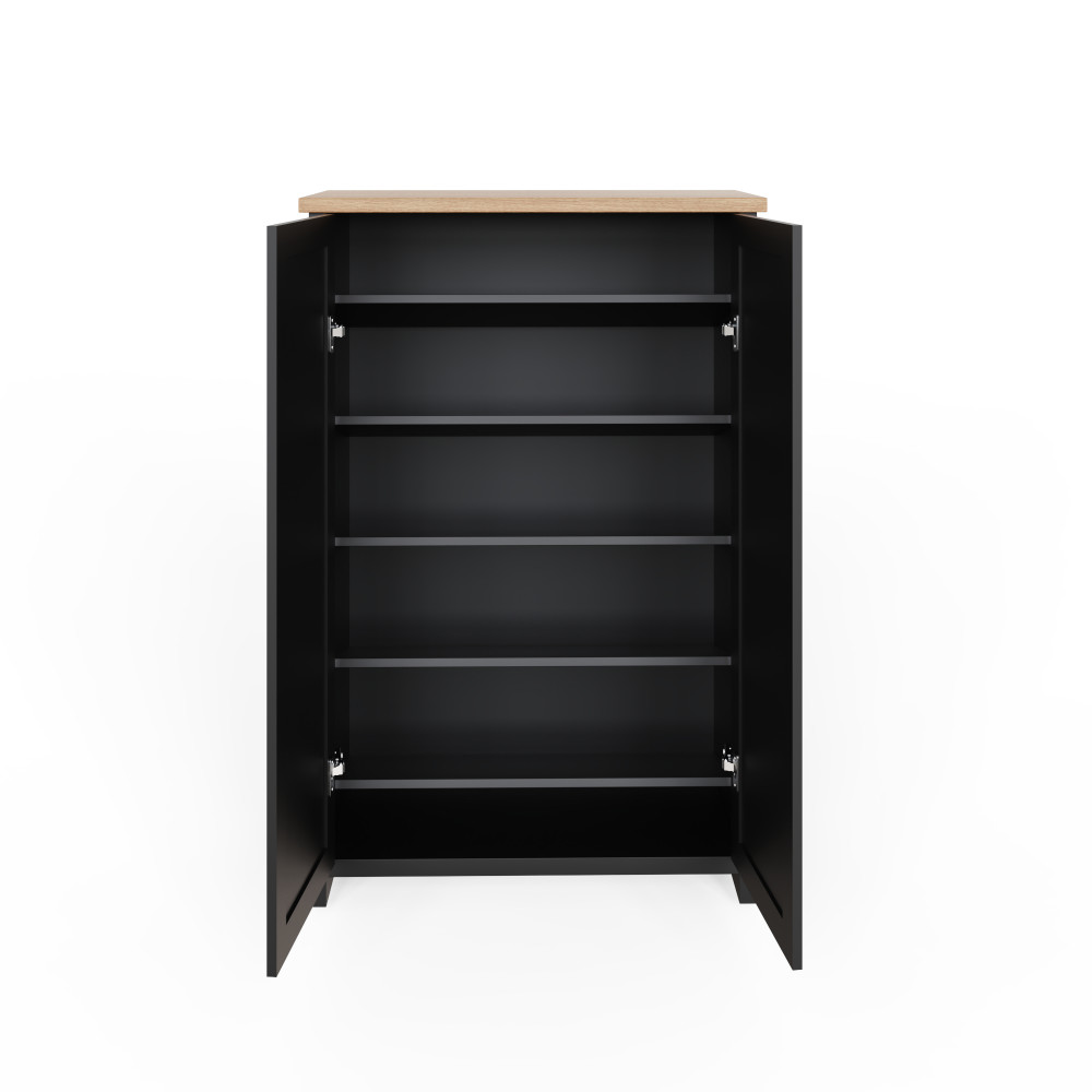 Fife Black 2 Door Shoe Cabinet
