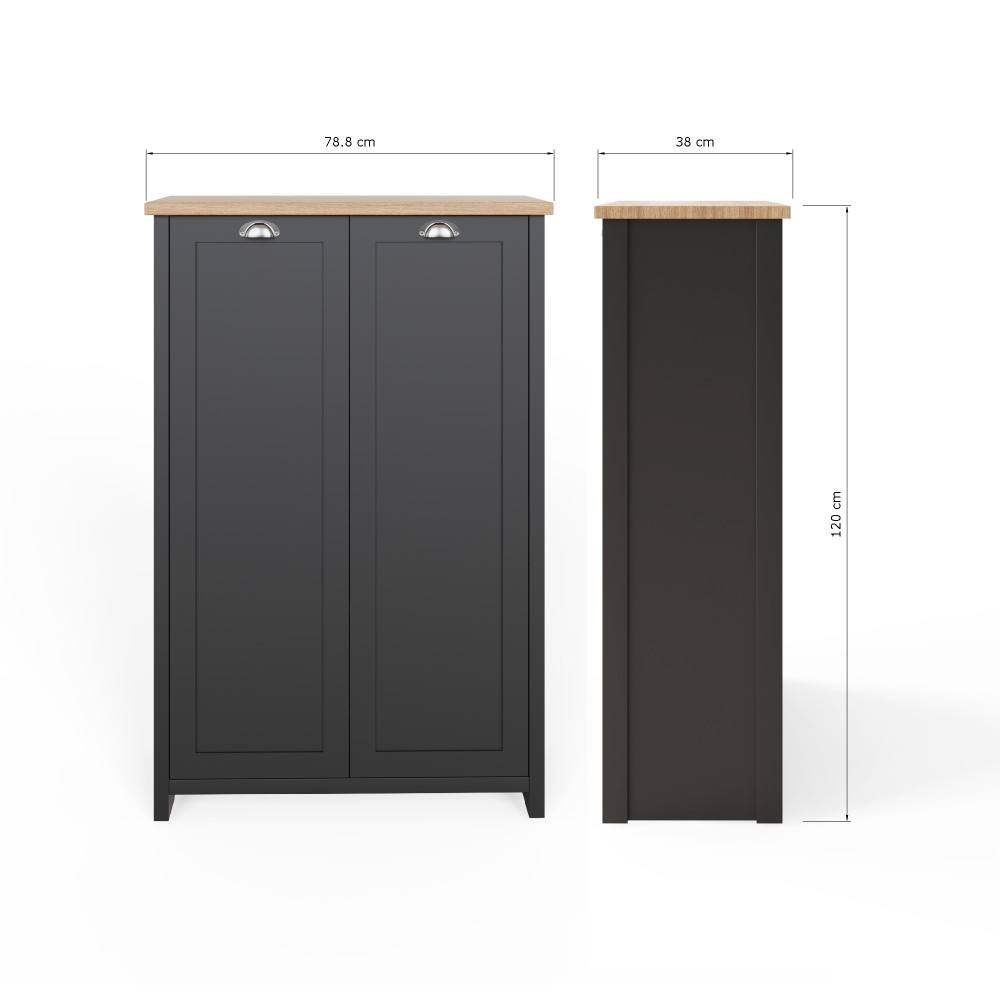Fife Black 2 Door Shoe Cabinet