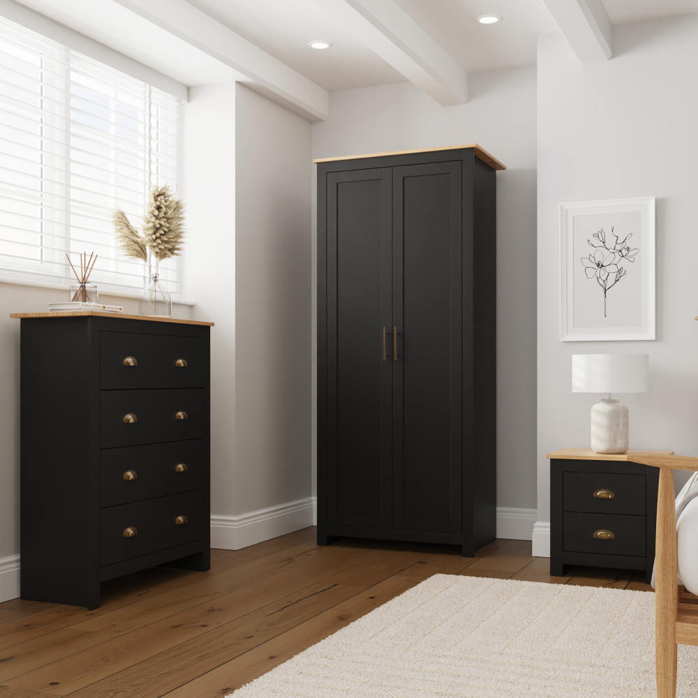Fife Black 3 Piece Bedroom Set