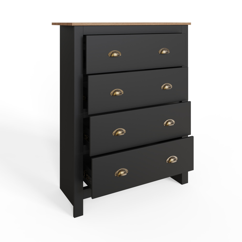 Fife Black 3 Piece Bedroom Set