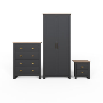 Fife Black 3 Piece Bedroom Set
