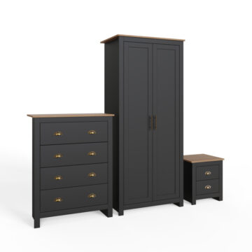 Fife Black 3 Piece Bedroom Set