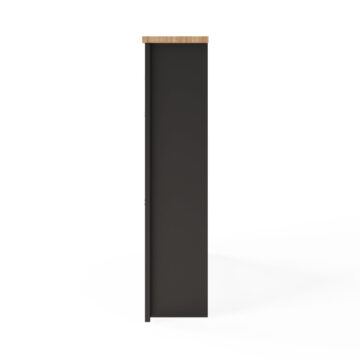 Fife Black 2 Door Shoe Cabinet with Drawer