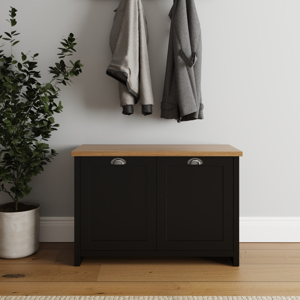 Fife Black Shoe Storage