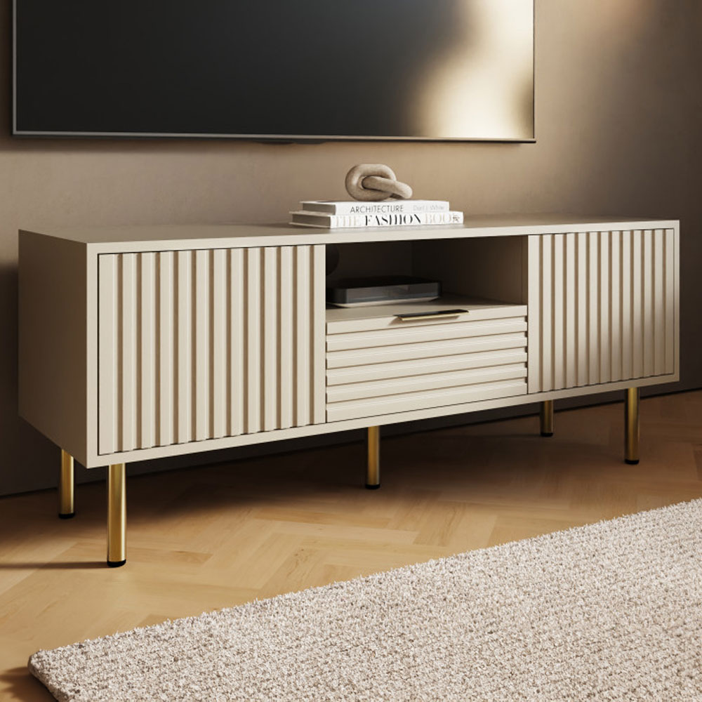 Bucannan Ivory 2 Door 1 Drawer TV Unit 120cm