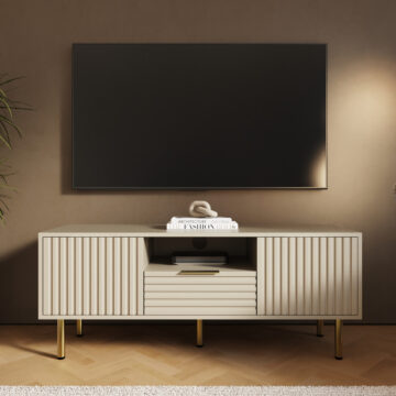 Bucannan Ivory 2 Door 1 Drawer TV Unit 120cm